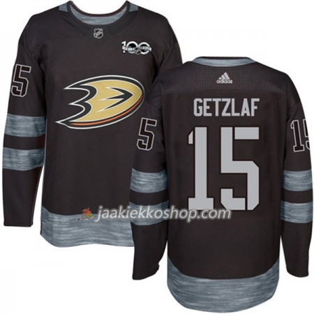 Miehille NHL Anaheim Ducks Pelipaita Ryan Getzlaf 15 1917-2017 100th Anniversary Adidas Musta Authentic